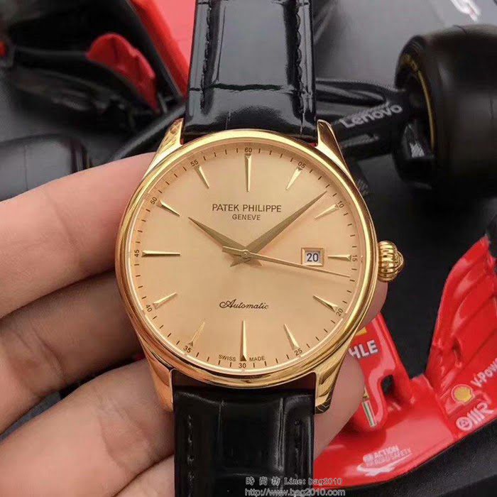 百達翡麗PATEK PHILPPE F1精品推薦 經典系列 進口機械機芯 藍寶石玻璃 小牛皮錶帶 深度防水 經典百搭 男士腕表  wssb3933